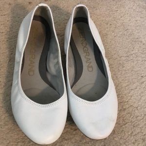 Cole Haan Zero Grand white ballet flats